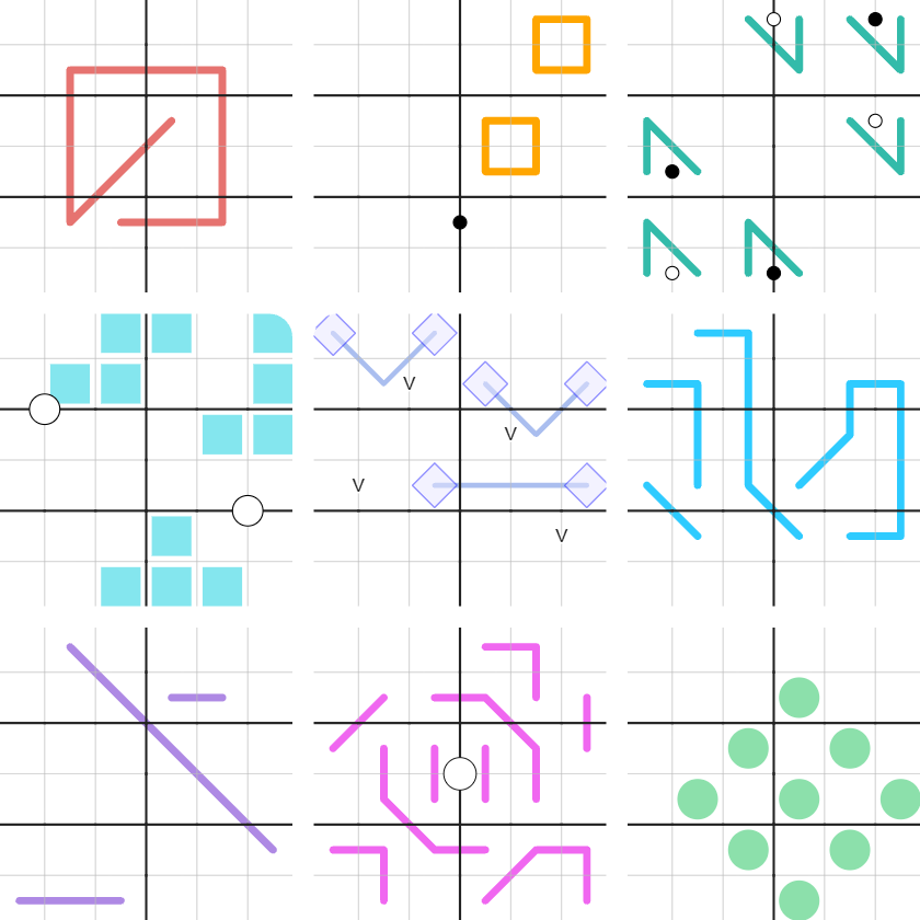 A 9x9 sudoku grid with coloured cages and Christmas trees